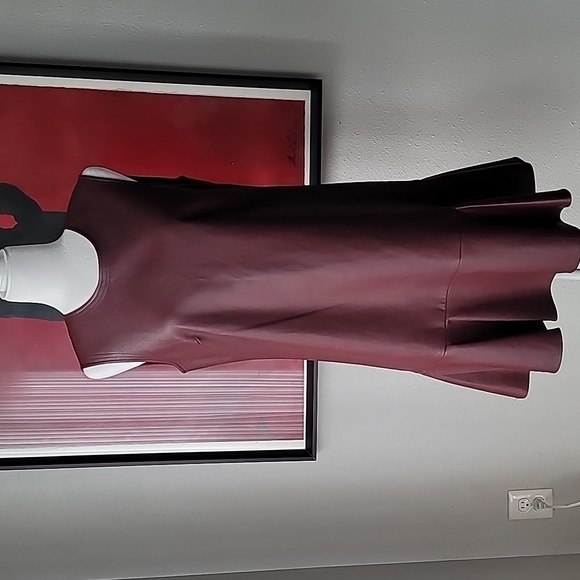 BCBGMaxAzria Sheridan Faux Leather Dress, Size Small, Color Royal Port - Picture 7 of 17
